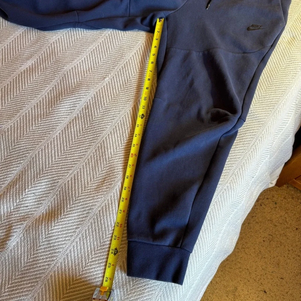 Men's Nike Tech Fleece Sweatpants‎ Joggers Zip Pocket Navy Blue Size Large